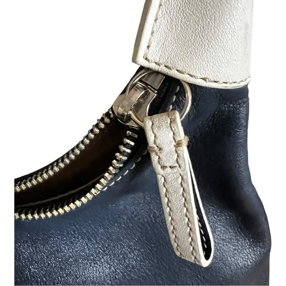 Vintage coach No D06I-9566 navy blue and white shoulder bag - Picture 7 of 12